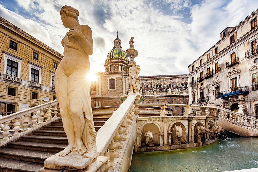 Sicilian Fountain - hotsell Framed