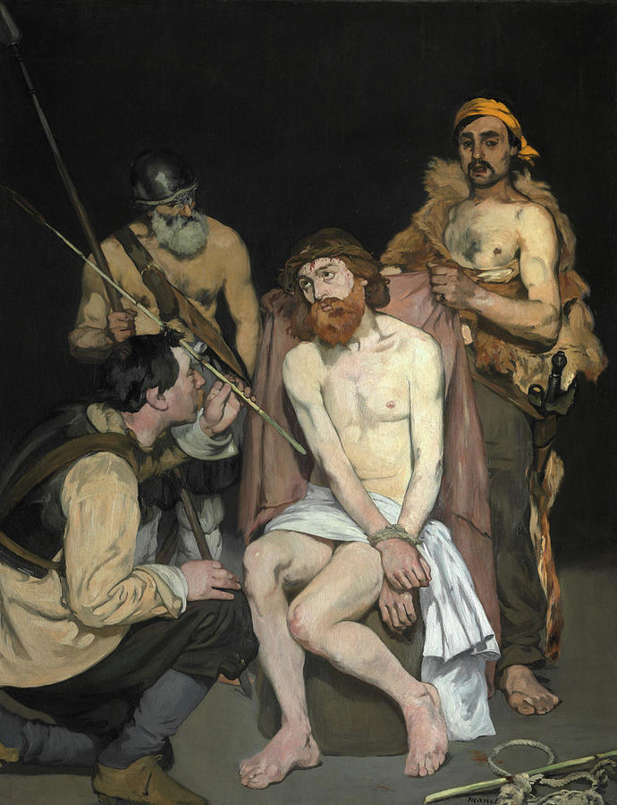 Edouard Manet Painting - Jesus Mocked by the Soldiers #3 by Edouard Manet