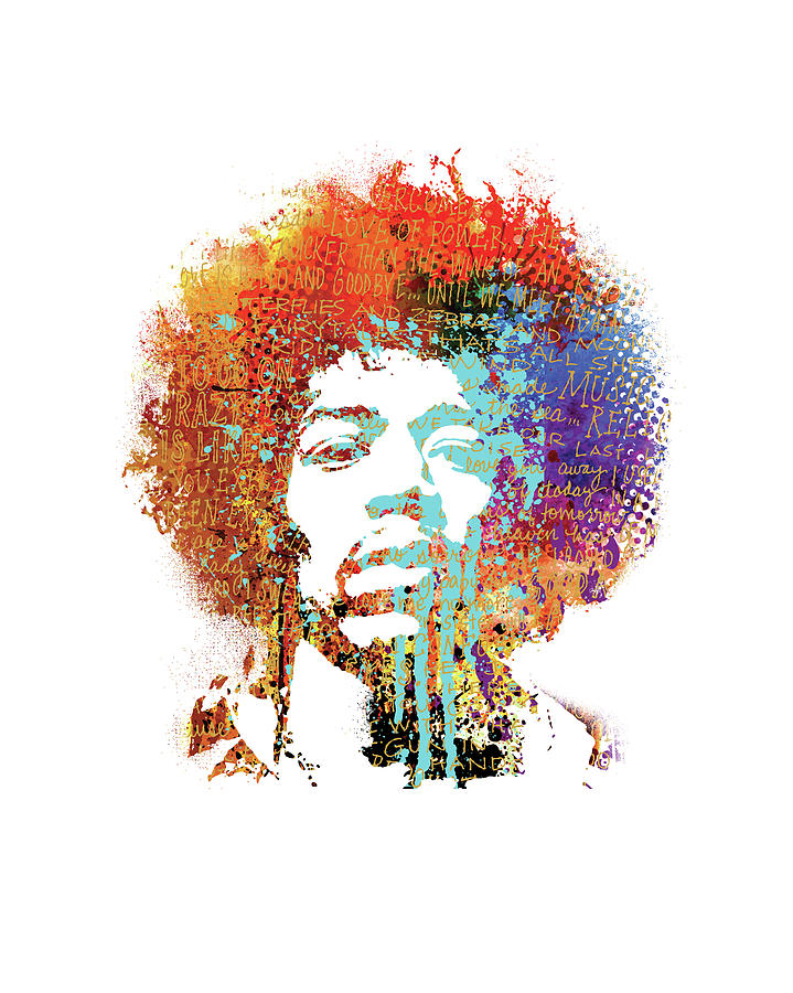 Jimi Hendrix #3 Painting by Art Popop