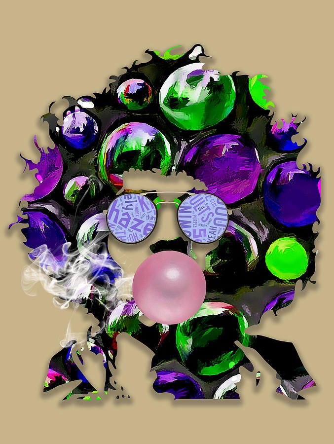 Jimi Hendrix Purple Haze #3 Mixed Media by Marvin Blaine
