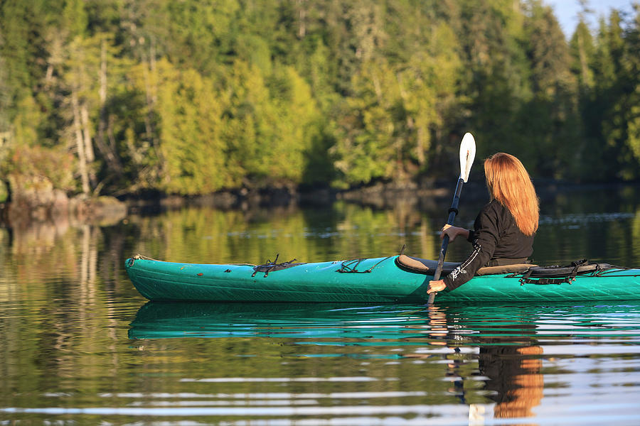 Kayakers In Clam Cove Near Browning Photograph By Stuart Westmorland 