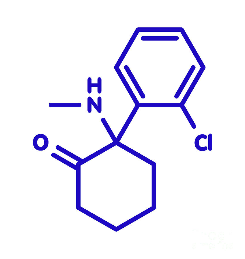 Ketamine Anesthetic Drug Molecule #3 by Molekuul/science Photo Library