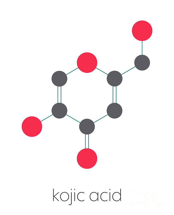 Ring Photograph - Kojic Acid Molecule #3 by Molekuul/science Photo Library