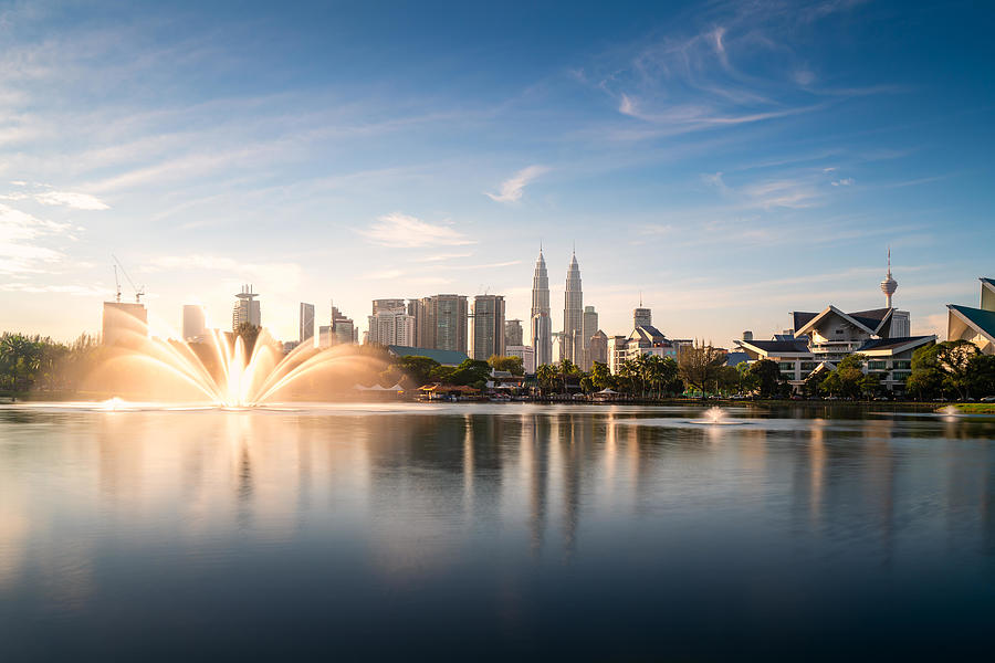 Architecture Photograph - Kuala Lumpur City Skyscraper #3 by Prasit Rodphan