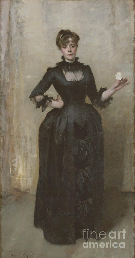 Lady With The Rose Painting by John Singer Sargent