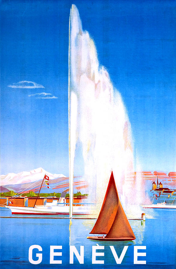 Vintage Digital Art - Lake Geneva #3 by Long Shot