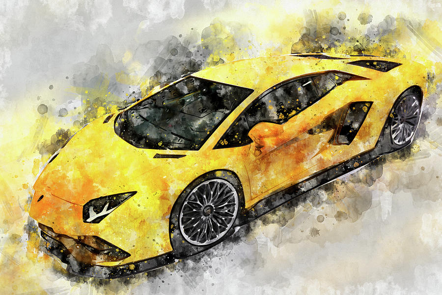 Lamborghini Aventador #3 Digital Art by Roger Lighterness