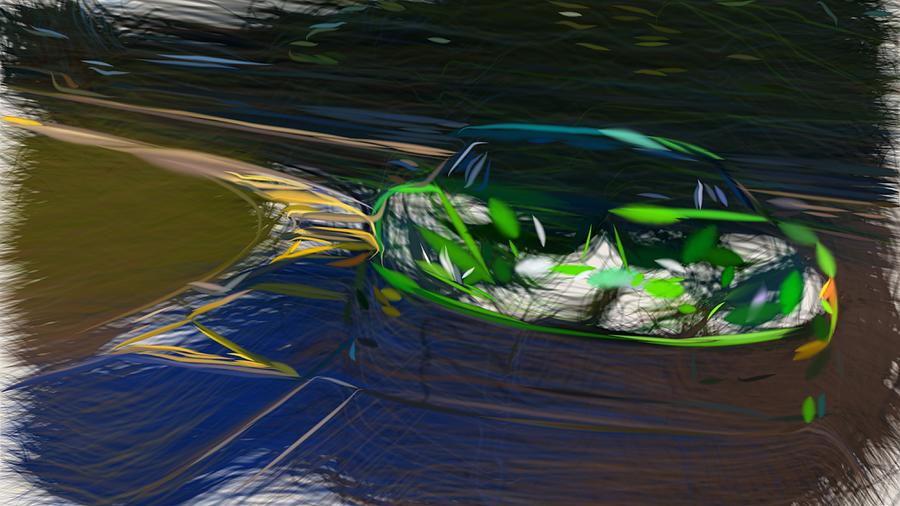 Lamborghini Huracan GT3 EVO Drawing #4 Digital Art by CarsToon Concept