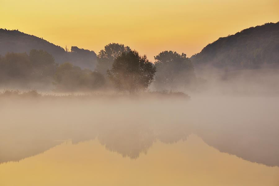 Landscape With Morning Mist #3 Photograph by Raimund Linke