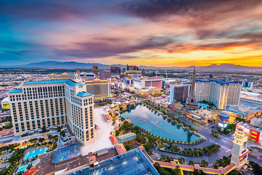 Las Vegas Photograph - Las Vegas, Nevada, Usa Skyline #3 by Sean Pavone