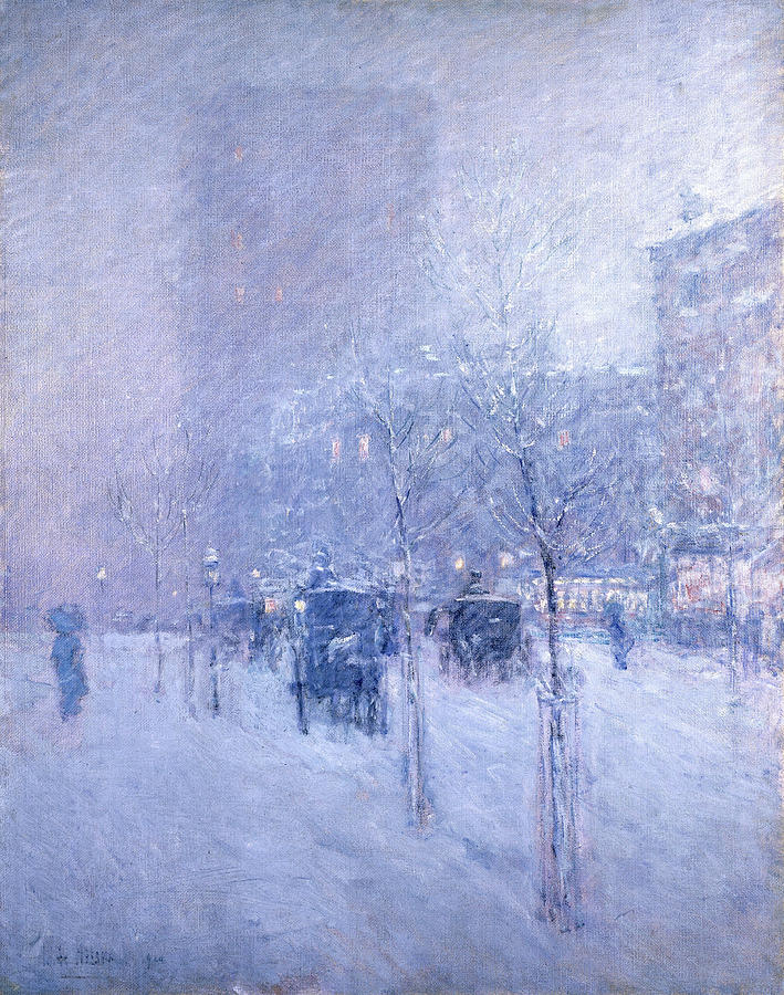 Childe Hassam Painting - Late Afternoon, New York, Winter #3 by Childe Hassam