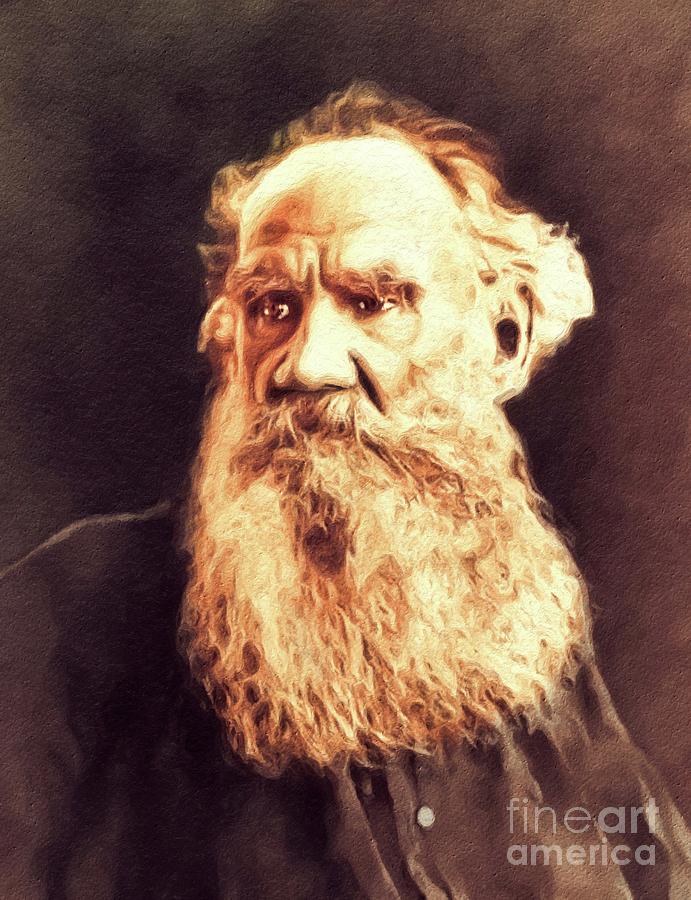 Leo Tolstoy, Literary Legend Painting by Esoterica Art Agency Fine