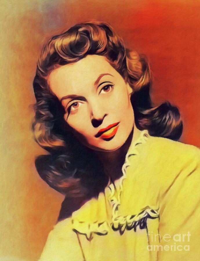 Lilli Palmer, Vintage Actress Painting by Esoterica Art Agency - Fine ...