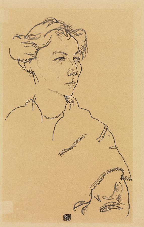 Lilly Steiner Drawing by Egon Schiele