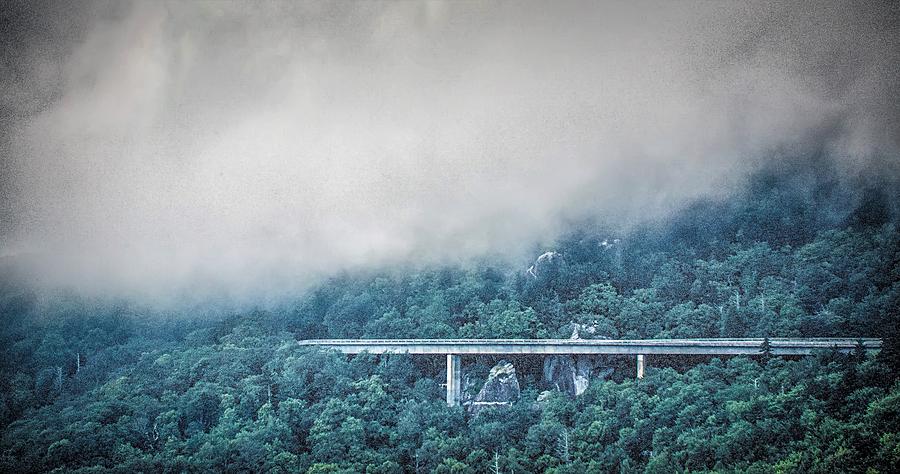 linn cove viaduct and curvy winding roads in mountains of NC #3 Photograph by Alex Grichenko