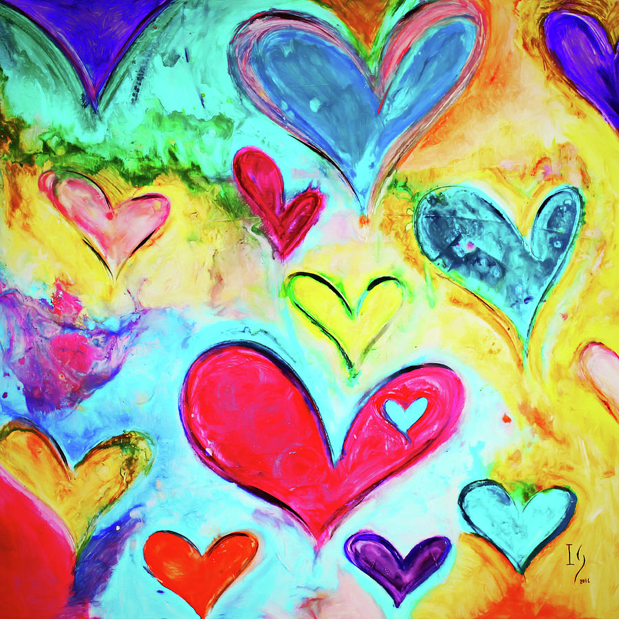 Ideen mit Herz краски акриловые. Mini Love Painting. Mini Heart Paint.