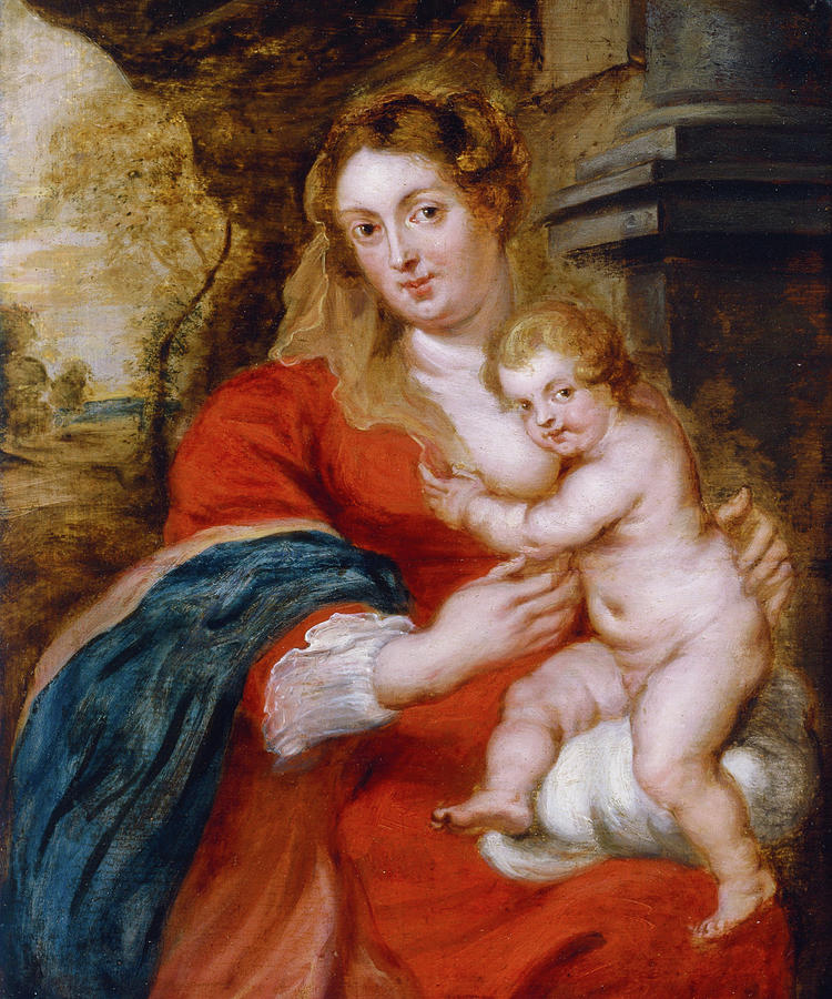 Madonna Painting - Madonna and Child #3 by Peter Paul Rubens