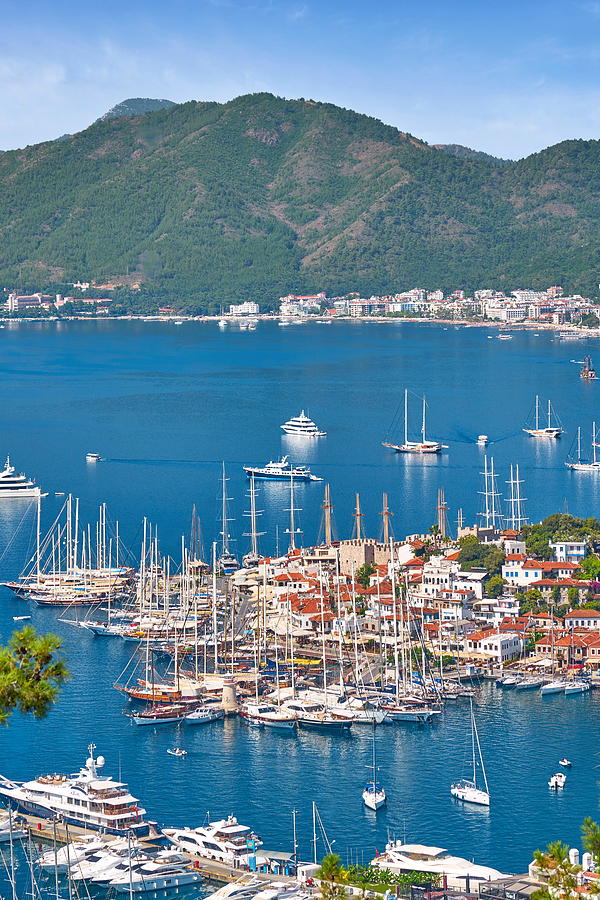 Turkey Photograph - Marmaris Old Town And Harbour, Turkey #3 by Jan Wlodarczyk