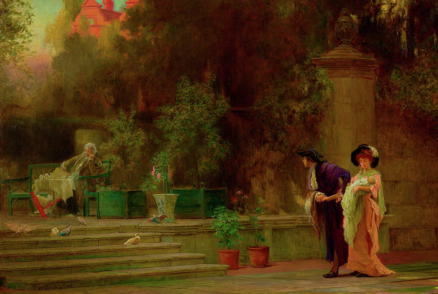 Marcus Stone Painting - Married For Love by Marcus Stone Marcus Stone Painting - Married For Love by Marcus Stone