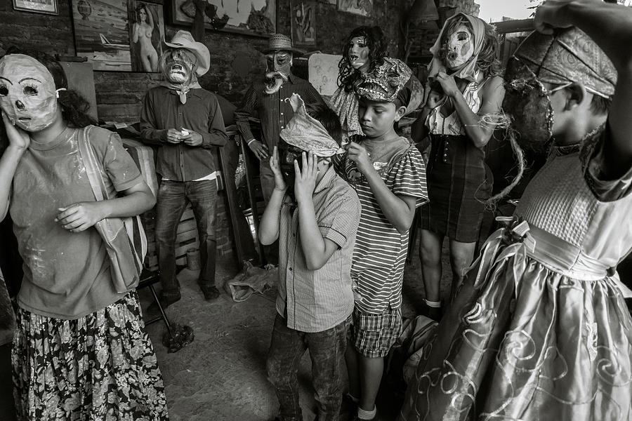 Masks Photograph - Masked Zayacos in Mexico by Dane Strom Masks Photograph - Masked Zayacos in Mexico by Dane Strom