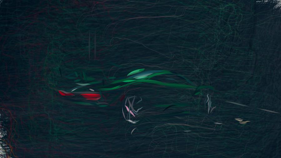 McLaren Senna Carbon Theme Drawing #4 Digital Art by CarsToon Concept