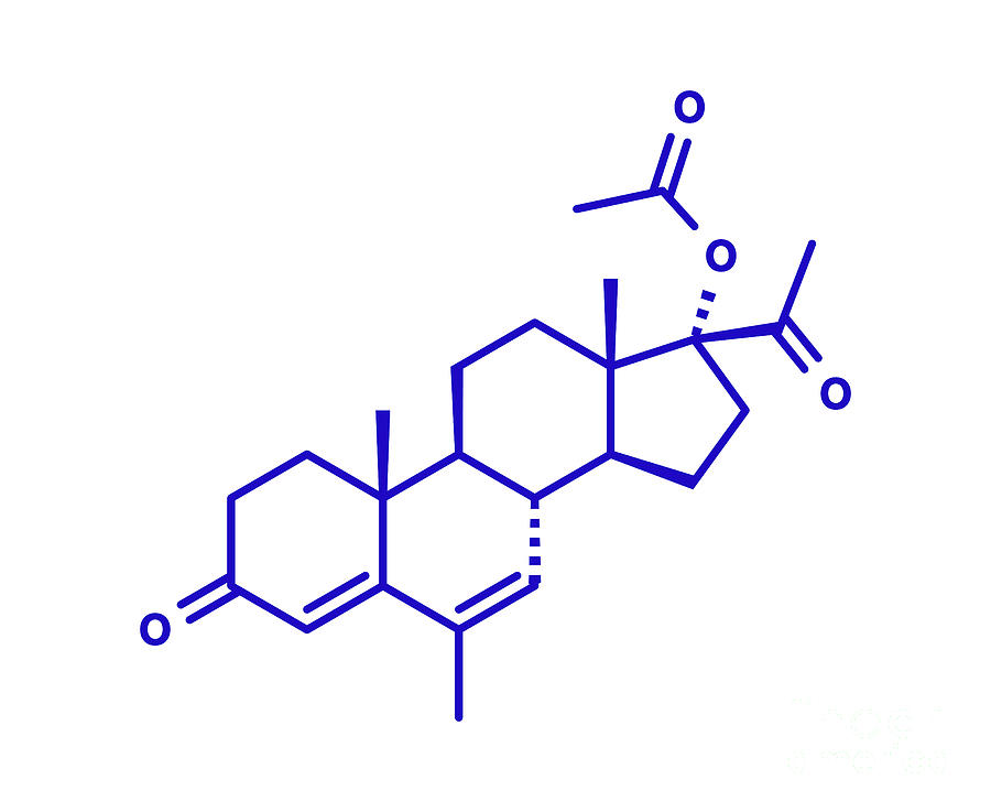 Acetate Photograph - Megestrol Acetate Appetite Stimulant Drug Molecule #3 by Molekuul/science Photo Library