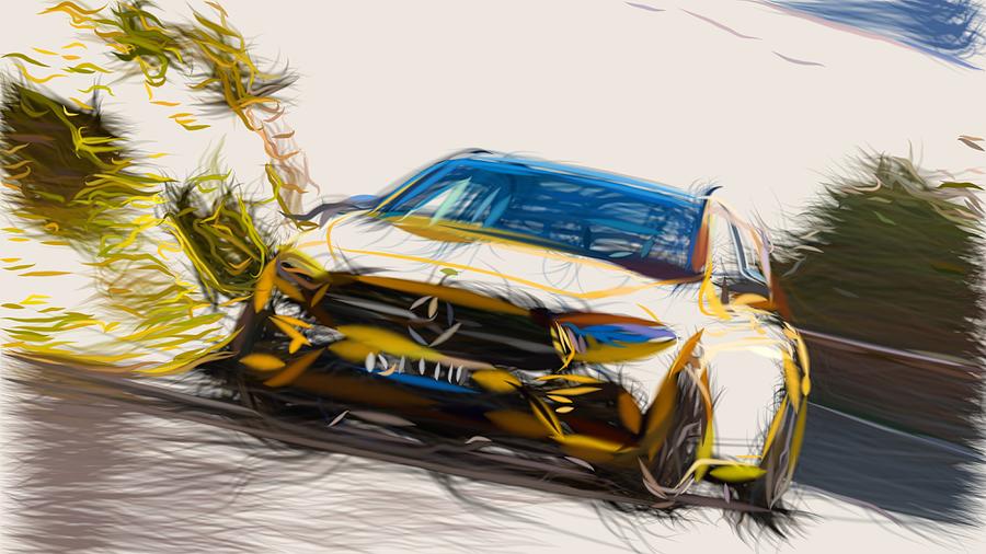 Mercedes AMG A35 Drawing #4 Digital Art by CarsToon Concept