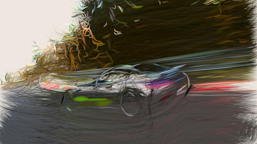 Mercedes AMG GT R PRO Drawing #4 Digital Art by CarsToon Concept