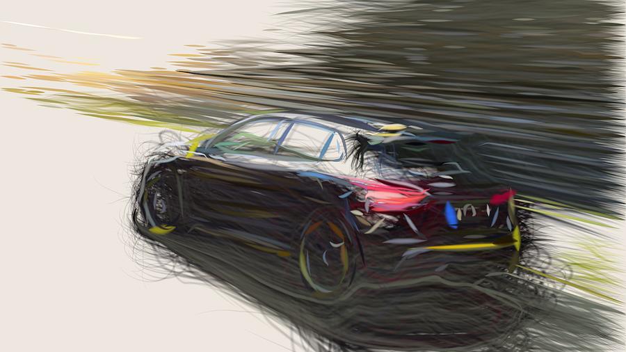 Mercedes Benz GLA45 AMG Drawing #4 Digital Art by CarsToon Concept