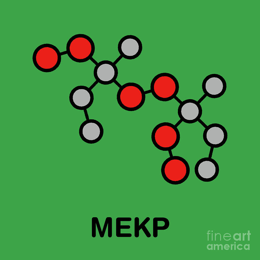 Ring Photograph - Methyl Ethyl Ketone Peroxide Explosive Molecule #3 by Molekuul/science Photo Library