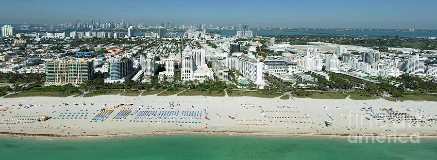 Miami Beach Skyline Aerial #3 Photograph by David Oppenheimer