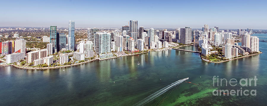 Miami Florida Cityscape Aerial Photo #5 Photograph by David Oppenheimer