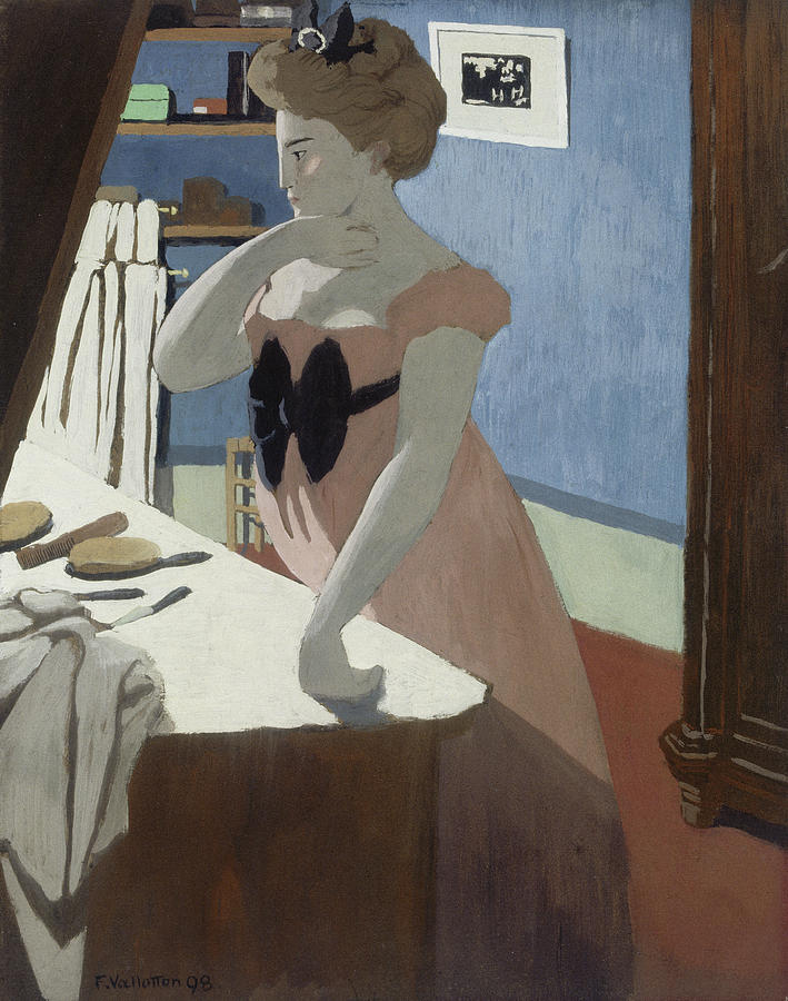 Portrait Painting - Misia at Her Dressing Table #3 by Felix Vallotton