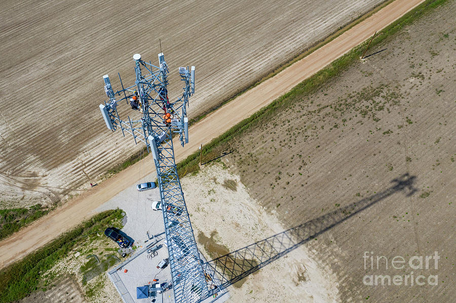 Person Photograph - Mobile Phone Mast Maintenance 3 by Jim West/science Photo Library Person Photograph - Mobile Phone Mast Maintenance 3 by Jim West/science Photo Library