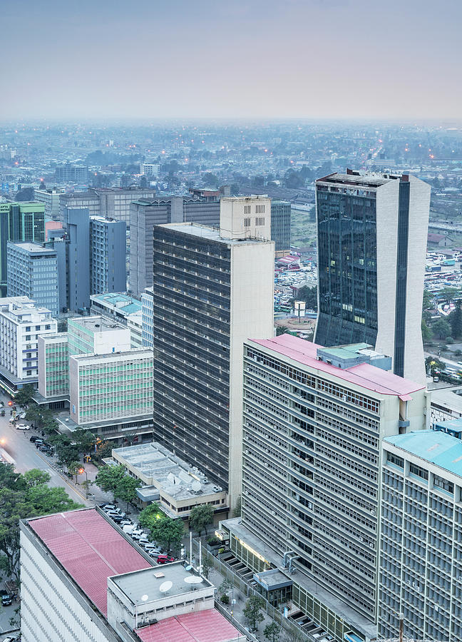 Modern Buildings Downtown Nairobi Nairobi Area Kenya Africa Digital Art By Lost Horizon Images