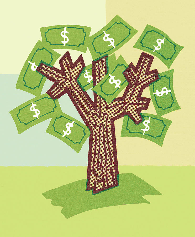 Money Tree Drawing by CSA Images - Fine Art America