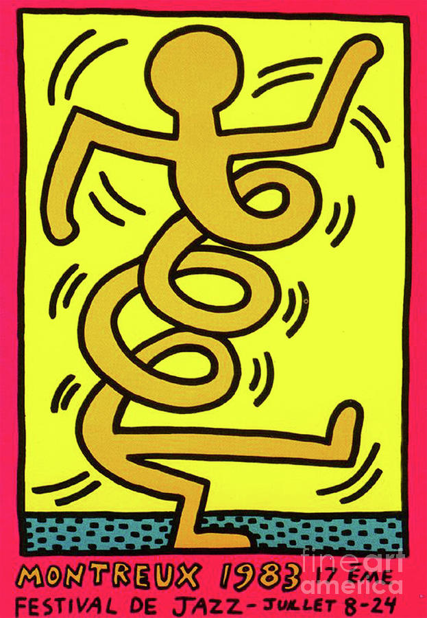 Haring Painting - Montreux #3 by Haring