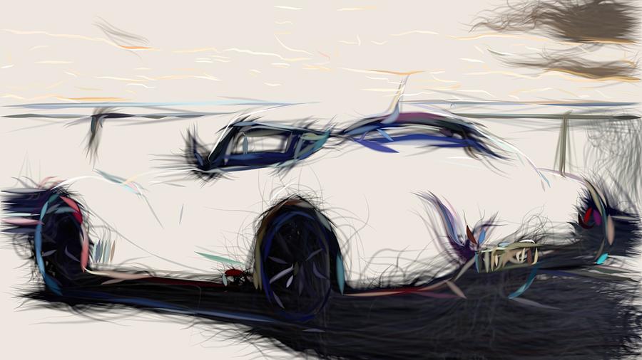Morgan Aero Coupe Draw #4 Digital Art by CarsToon Concept