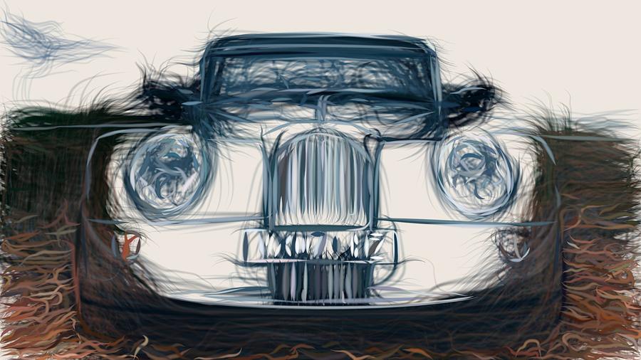 Morgan Aero Draw #3 Digital Art by CarsToon Concept