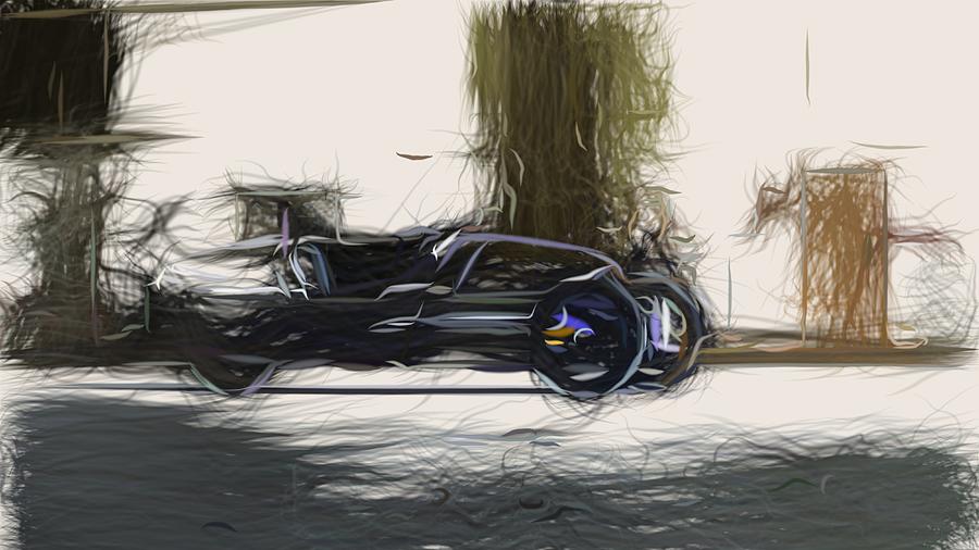 Morgan EV3 Drawing #4 Digital Art by CarsToon Concept