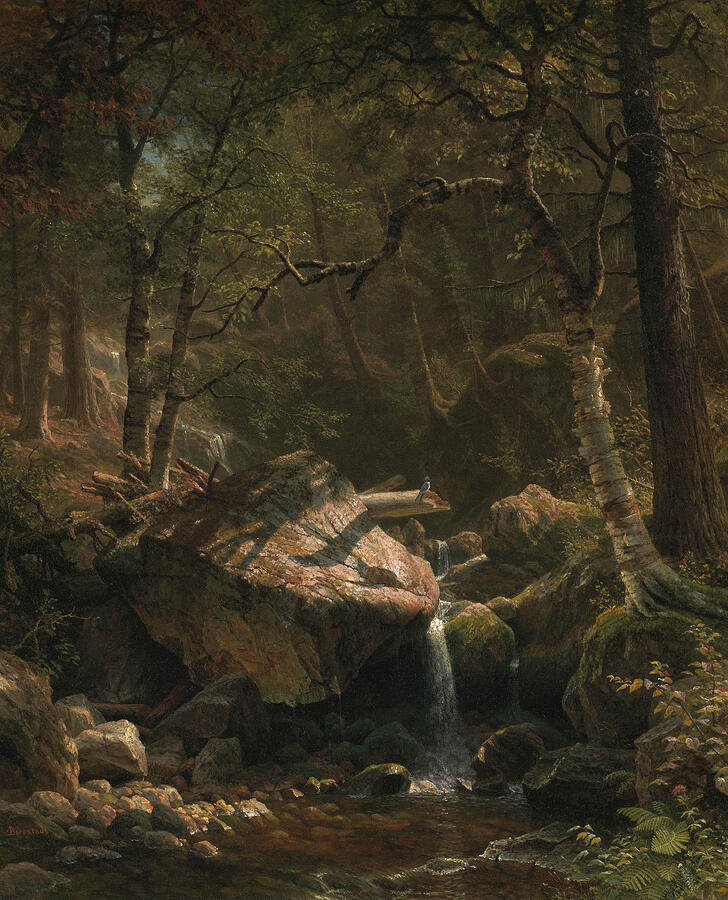 Mountain Brook, from 1863 Painting by Albert Bierstadt