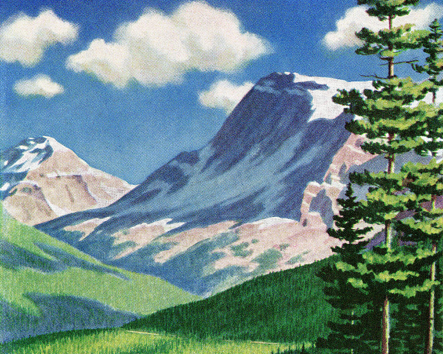 Nature Drawing - Mountain Scene #3 by CSA Images