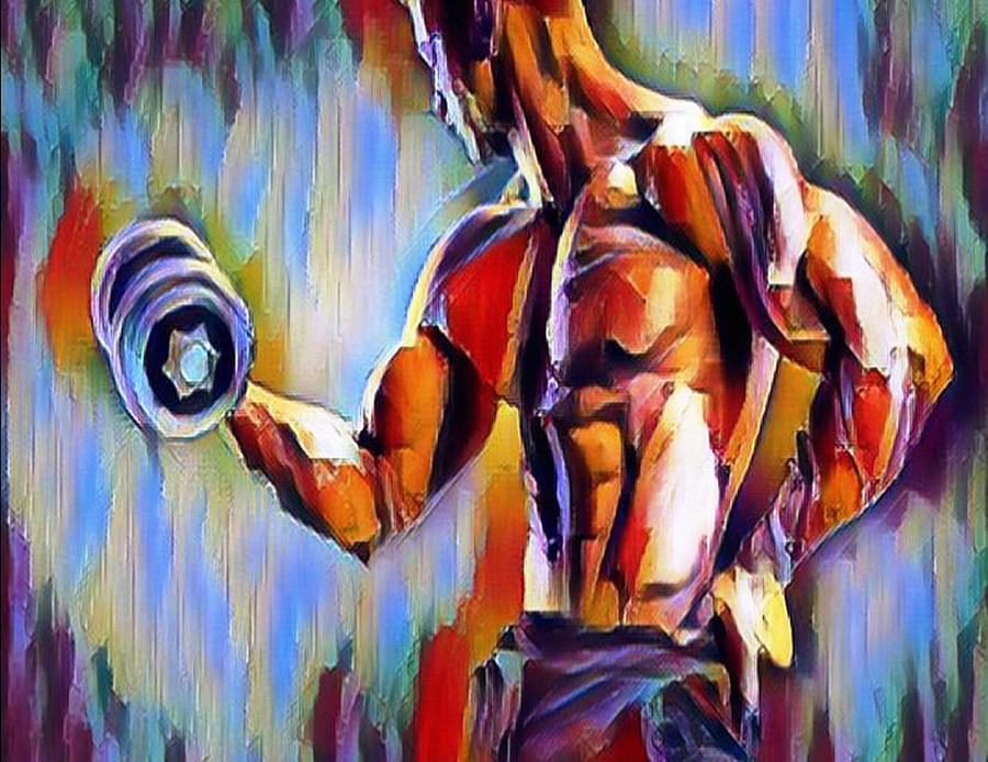 Muscle Man Digital Art by Philemon Maloka - Pixels