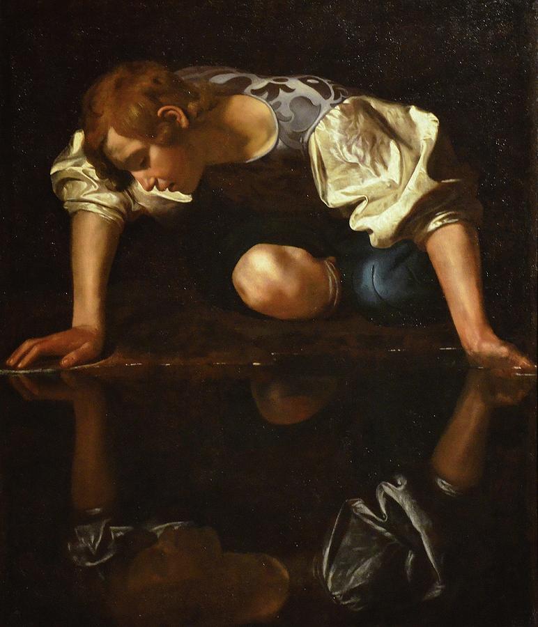 Caravaggio Painting - Narcissus by Caravaggio