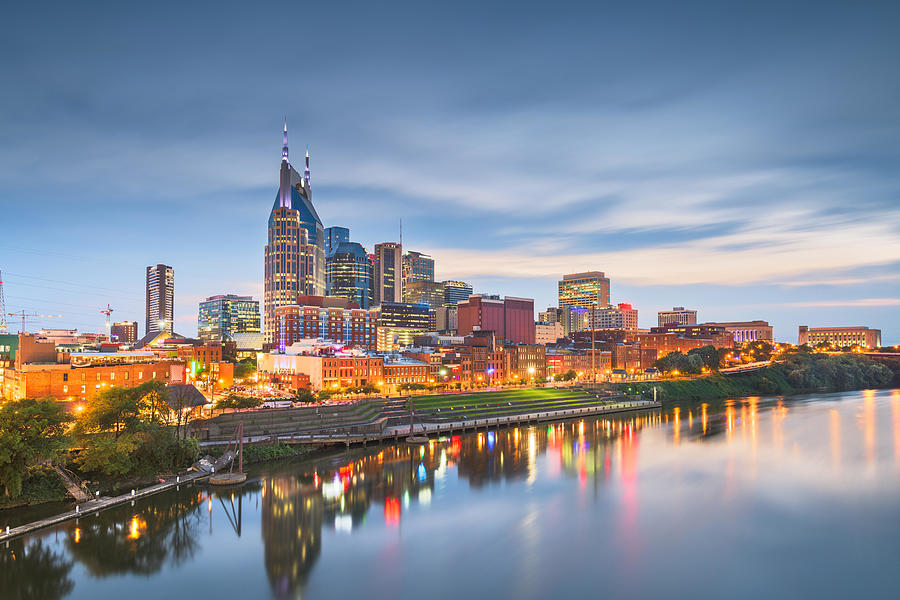 Nashville Photograph - Nashville, Tennessee, Usa Skyline #3 by Sean Pavone