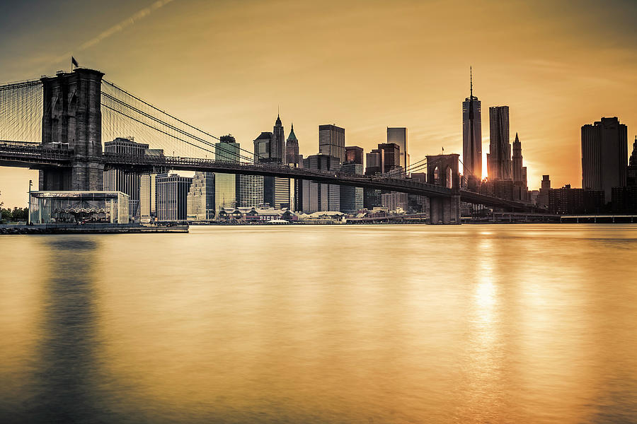 New York City, Brooklyn Bridge #3 Digital Art by Antonino Bartuccio