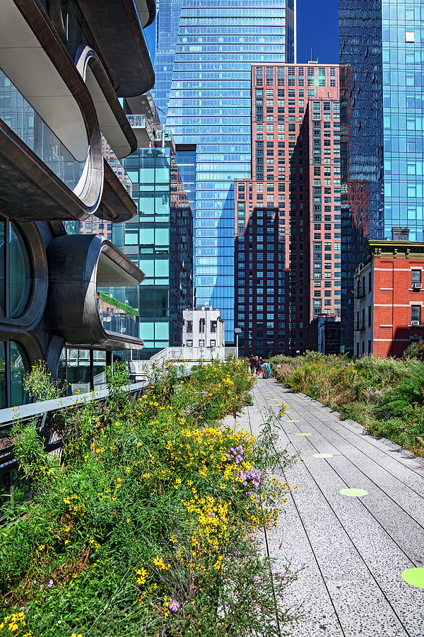 City Digital Art - New York City, Manhattan, High Line Elevated Park #3 by Lumiere