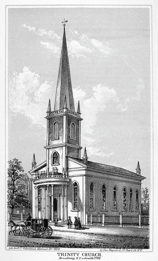 Trinity Church, New York Drawing by Granger - Fine Art America