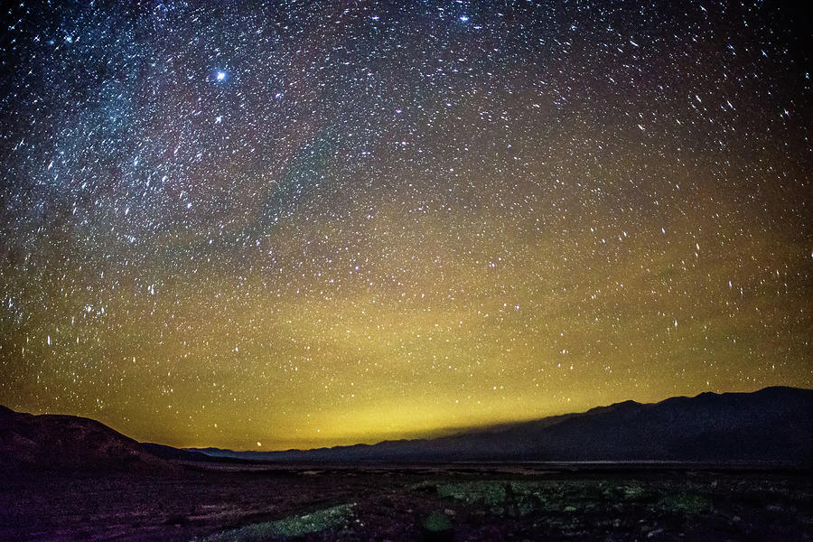 Night time and dark sky over death valley national park #3 Photograph by Alex Grichenko