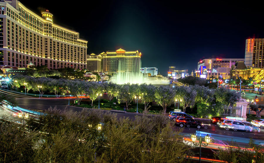 Night Time In Las Vegas Nevada Strip #3 Photograph by Alex Grichenko